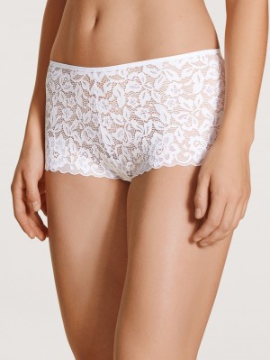 Calida Natural Comfort Lace Shorty Regular Cut Underkläder Dam Weiss | GYIB79842