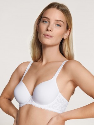 Calida Natural Comfort Lace Spacer Bra Underkläder Dam Weiss | UGIE08256