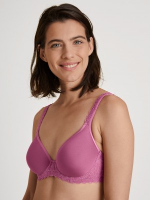 Calida Natural Comfort Lace Spacer Bra Underkläder Dam Röda | IZRW78214