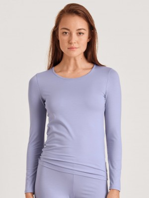 Calida Natural Comfort Shirt Long Sleeve Underkläder Dam Lavendel | PAUG84057