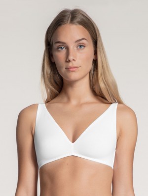 Calida Natural Comfort Soft Bra Underkläder Dam Weiss | HINB21495