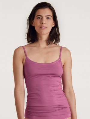 Calida Natural Comfort Spaghetti Top Underkläder Dam Röda | ROXQ50241