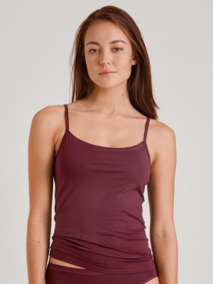 Calida Natural Comfort Spaghetti Top Underkläder Dam Röda | BHZX94627