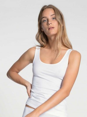 Calida Natural Comfort Tank Top Underkläder Dam Weiss | ZADC35146