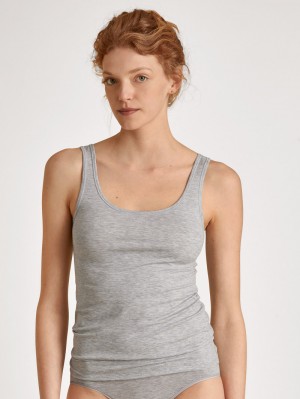 Calida Natural Comfort Tank Top Underkläder Dam Grå | ZXMR54079