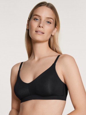 Calida Natural Skin Bustier, Cradle To Cradle Certified® Yoga Dam Svarta | EKCA30259