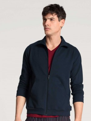 Calida Remix Basic Lounge Jacket Loungewear Herr Mörk | THXN41025