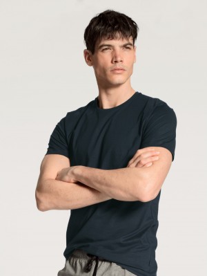 Calida Remix Basic Sleep T-shirt Sovkläder Herr Mörk | JRSF17063