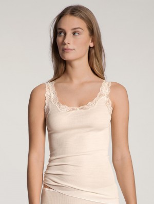 Calida Richesse Lace Tank Top Underkläder Dam Ljus | YEBL87293
