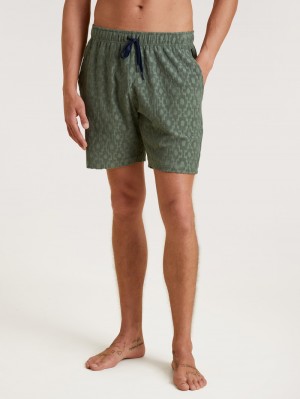 Calida Rmx Lounge Holiday Bermudas Loungewear Herr Gröna | IOGY91547