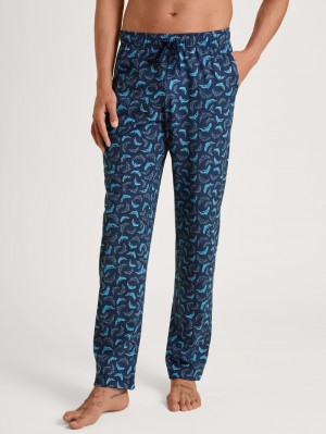 Calida Rmx Sleep Leisure Pants Sovkläder Herr Blå | YUJE46708