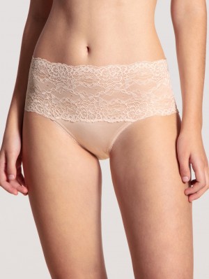 Calida Sensual Secrets High-waisted Briefs With Lace Waistband Underkläder Dam Rosa | KJIU80172