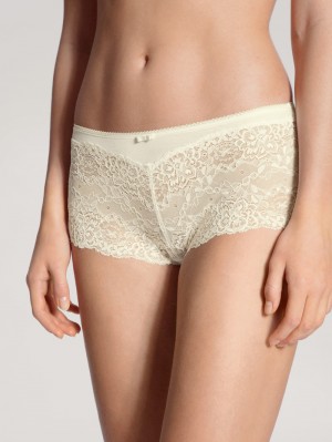 Calida Sensual Secrets Shorty Regular Cut Underkläder Dam Alabaster Crème | KWJM17098