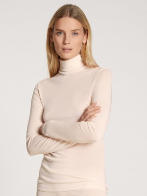 Calida True Confidence Shirt Long Sleeve Underkläder Dam Ljus | SIZT42653