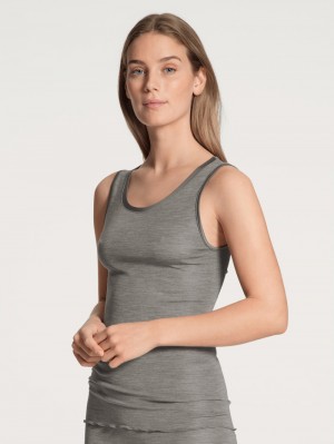 Calida True Confidence Tank Top Underkläder Dam Platin Melé_ | JZAO28357