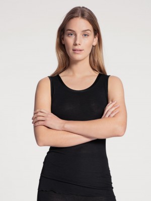 Calida True Confidence Tank Top Underkläder Dam Ws Schwarz | SQZP95860