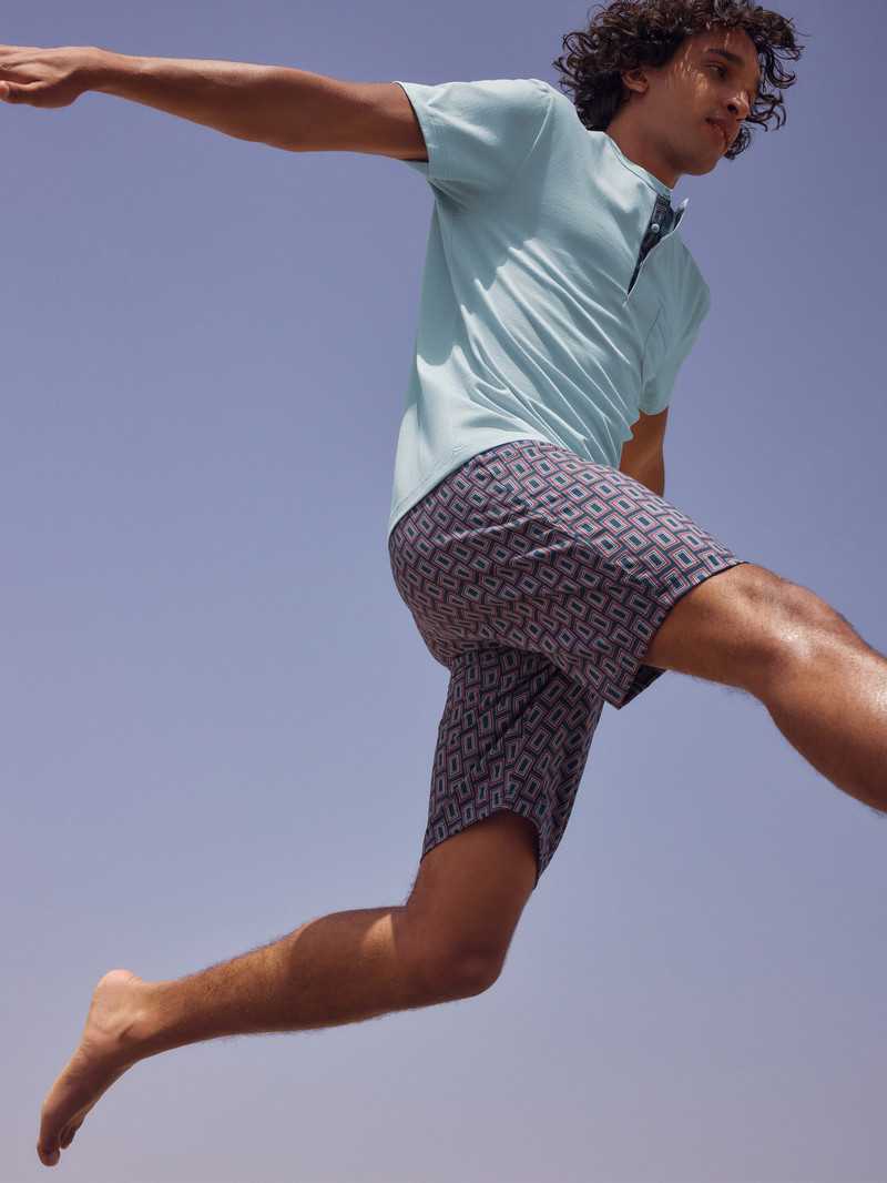 Calida Relax Imprint 6 Short Pyjama Sovkläder Herr Blå | WETQ24938