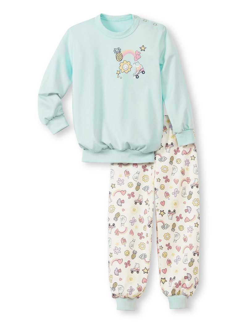 Calida Toddlers Skates Pyjama With Cuff Pyjama Barn Blå | PMDW63540