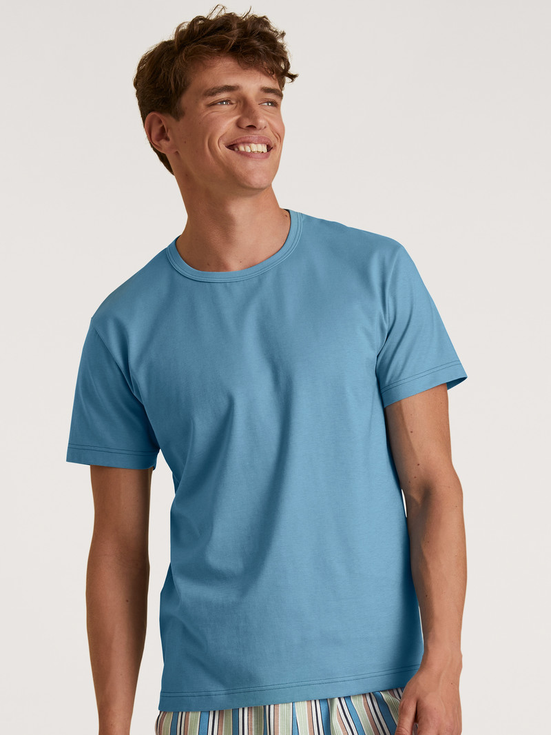 Calida Rmx Sleep Weekend T-shirt Summer Outfits Herr Blå | SOFC84072