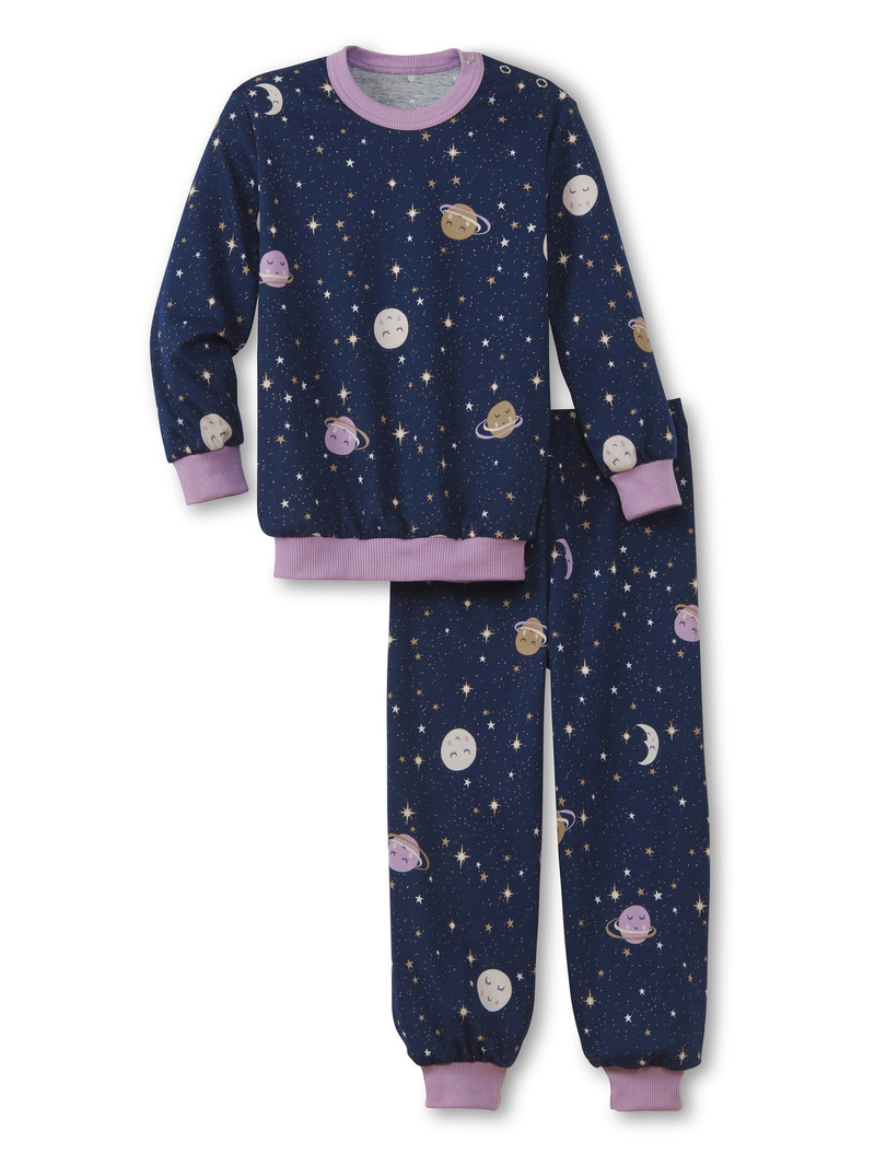 Calida Toddlers Universe Pyjama With Cuff Pyjama Barn Blå | VURB78023
