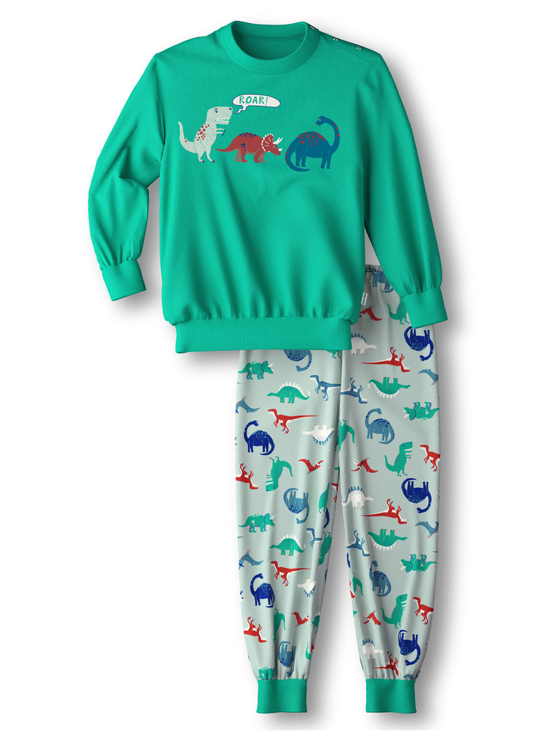 Calida Toddlers Dino Pyjama With Cuff Pyjama Barn Gröna | WFQG67208