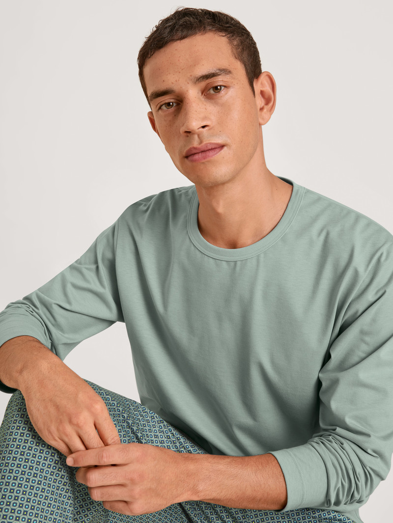 Calida Rmx Sleep Weekend Shirt Long Sleeve Sovkläder Herr Grå | QYHE25870