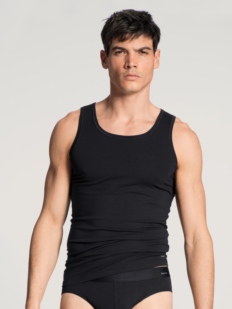 Calida Cotton Code Athletic Shirt Underkläder Herr Schwarz | LROM27530