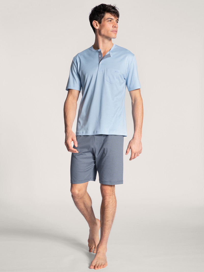 Calida Relax Choice Short Pyjama Sovkläder Herr Blå | OVRI19756