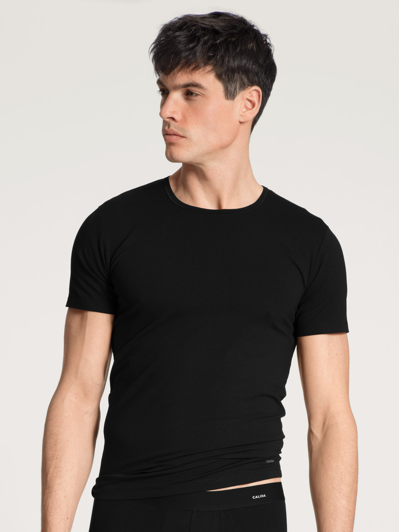 Calida Cotton Code T-shirt Underkläder Herr Schwarz | JIHV34076