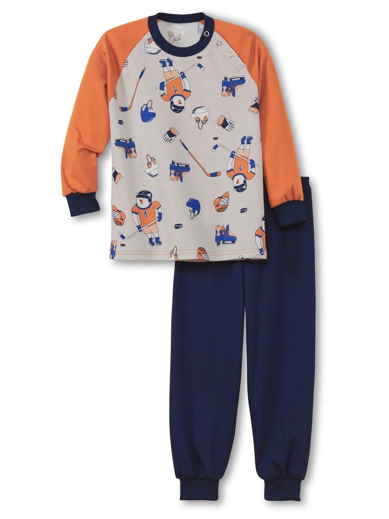 Calida Toddlers Hockey Pyjama With Cuff Pyjama Barn Smoked Paprika | OCLD83419