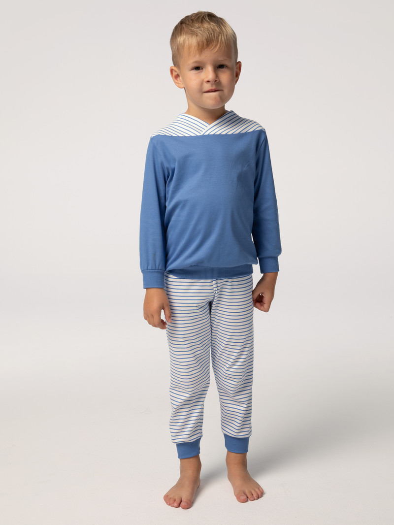 Calida Toddlers Youngster Pyjama With Cuff Pyjama Barn Blå | NRIP47590