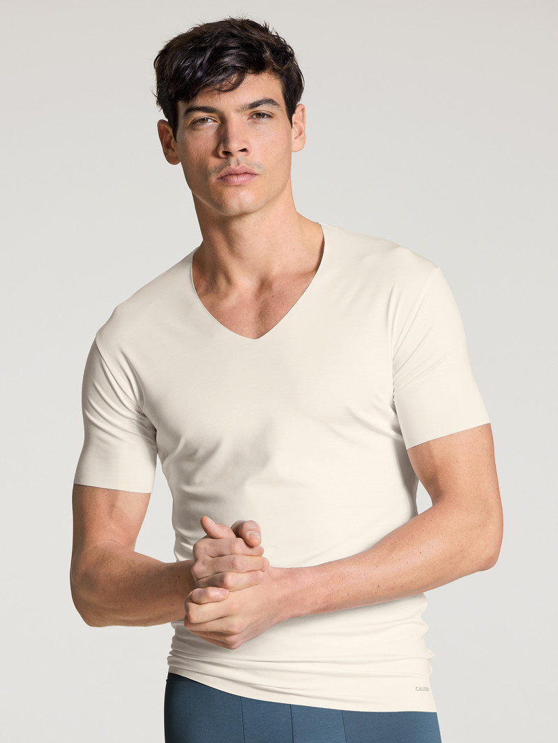 Calida Circular Day V-shirt, Cradle To Cradle Certified® Underkläder Herr Vita | QTEO19430