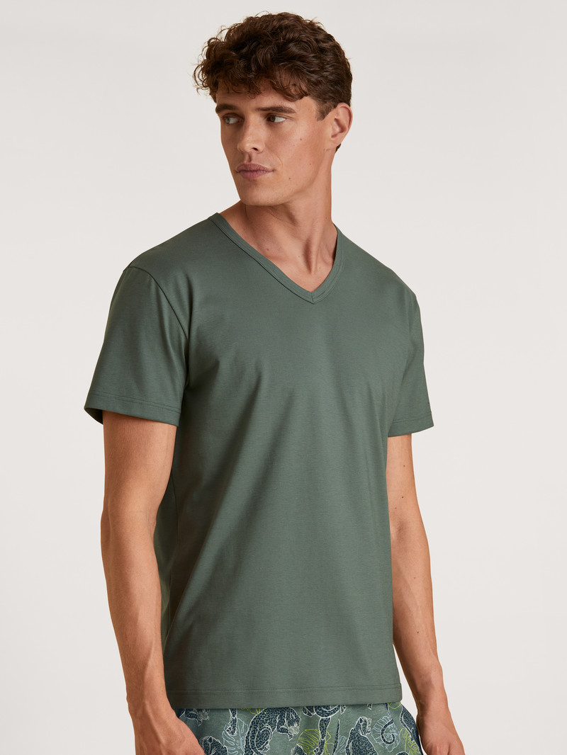 Calida Rmx Sleep Holiday T-shirt Summer Outfits Herr Gröna | GYOS32869