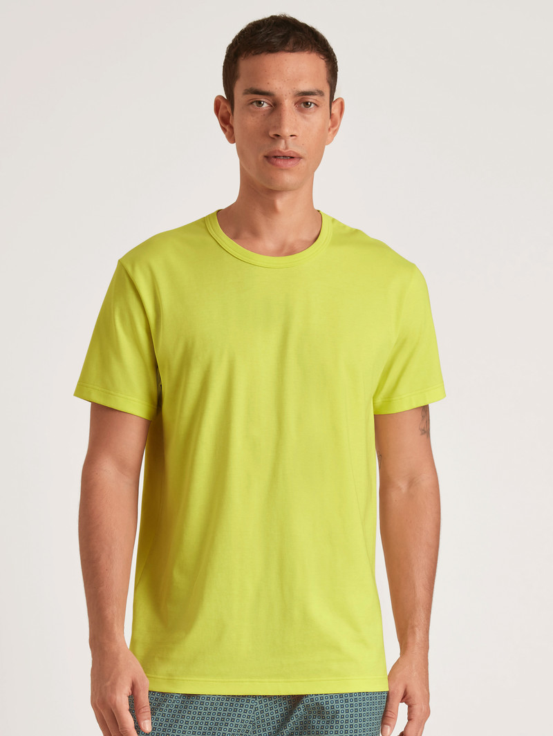 Calida Rmx Sleep Weekend Shirt Short Sleeve Sovkläder Herr Gröna | BZJD71406