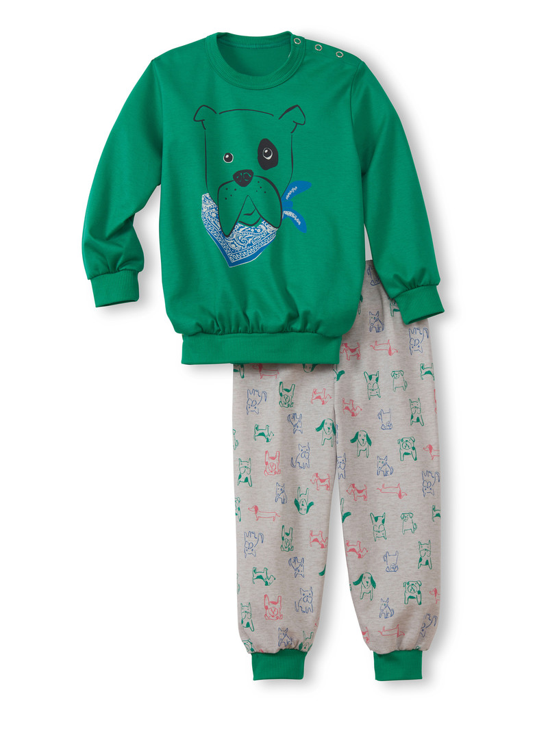 Calida Toddlers Puppy Pyjama With Cuff Pyjama Barn Gröna | WPTD12567