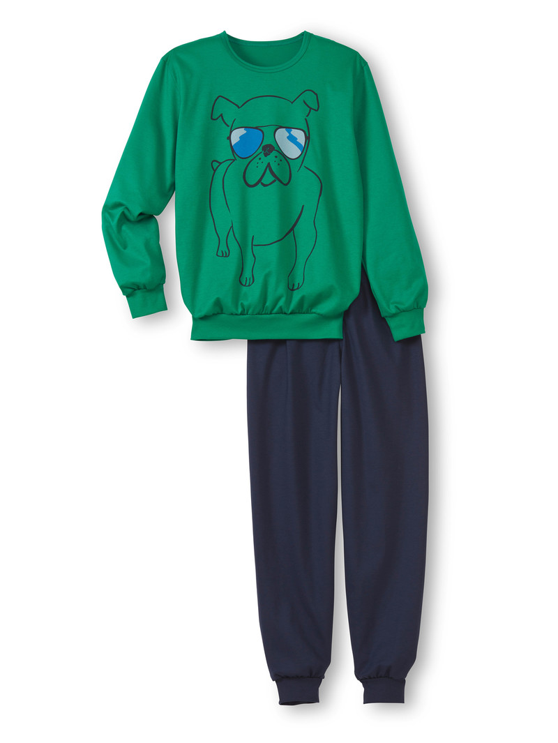 Calida Kids Dog Pyjama With Cuff Pyjama Barn Gröna | SHRL95168