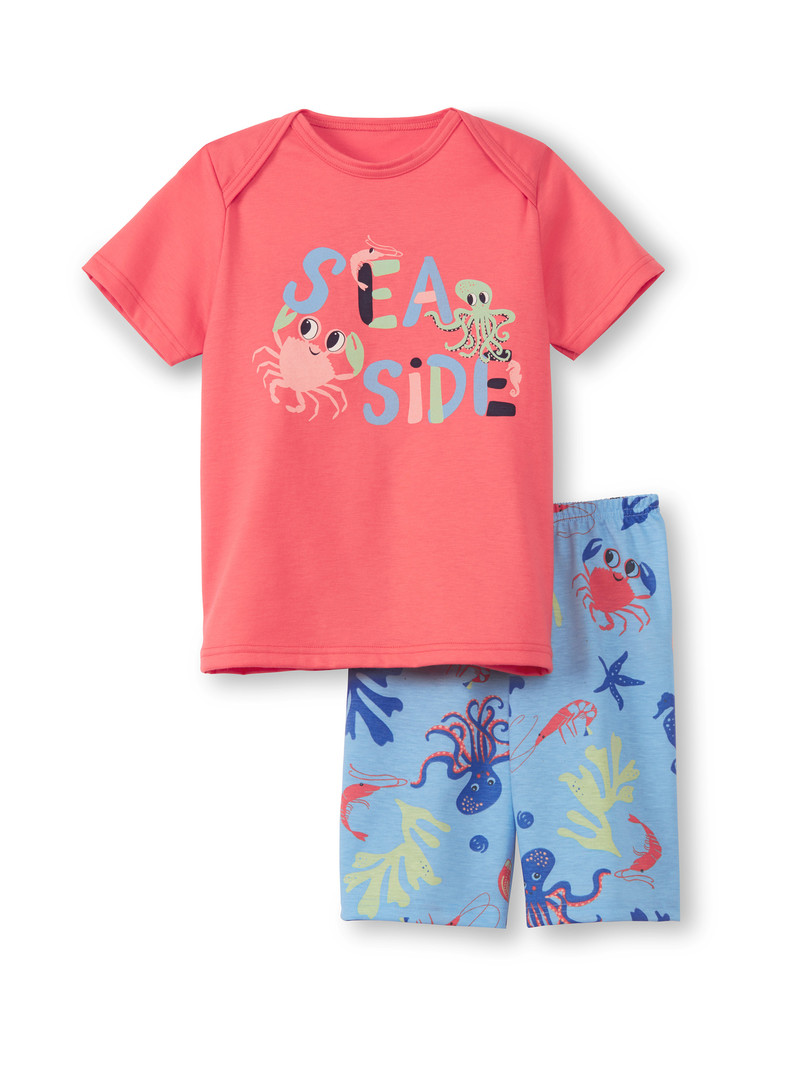 Calida Toddlers Ocean Short Pyjama Pyjama Barn Mörkkorall | VEZJ29743