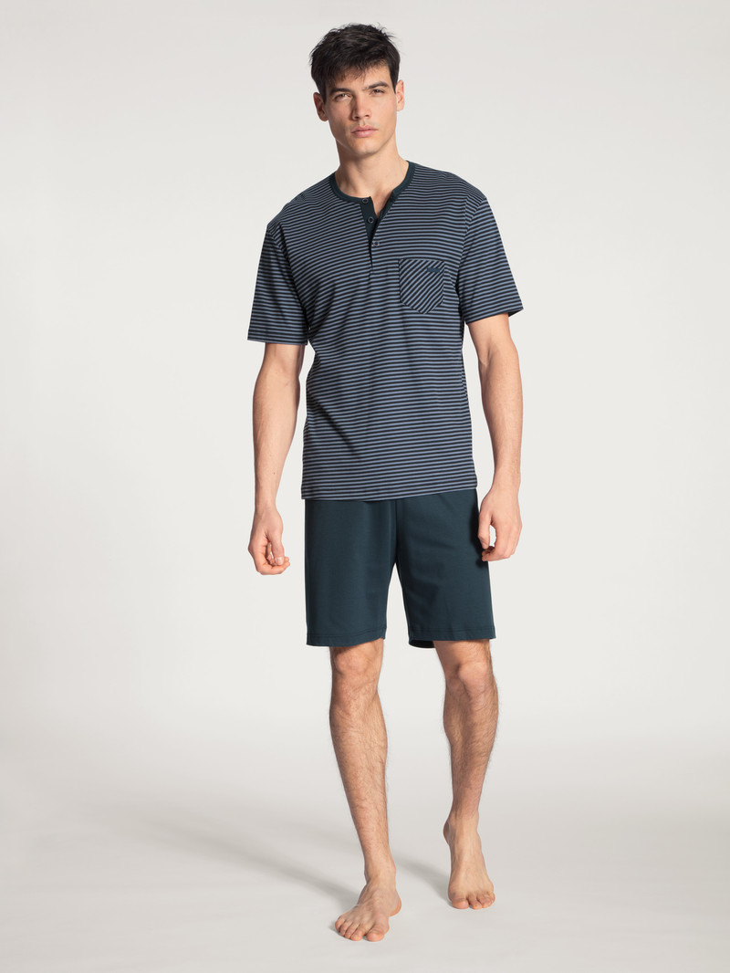 Calida Relax Streamline Short Pyjama Sovkläder Herr Mörk | IAFZ78269