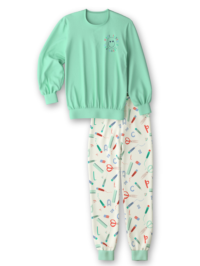 Calida Kids Abc Pyjama With Cuff Pyjama Barn Gröna | BZGQ10329