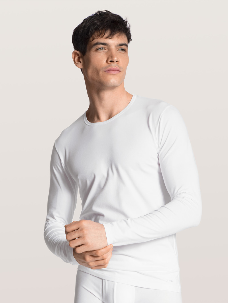 Calida Cotton Code Shirt Long Sleeve Underkläder Herr Weiss | ERZI50167