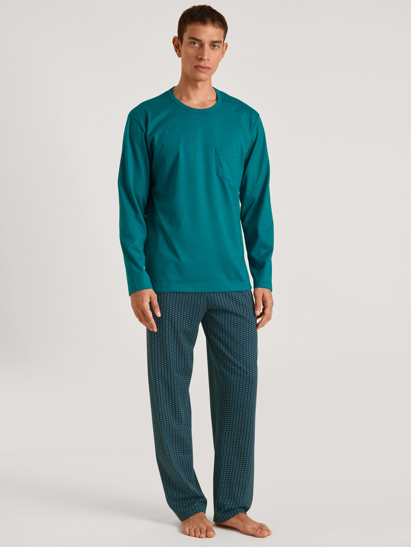 Calida Relax Imprint 2 Pyjama Sovkläder Herr Mörkgröna | NBAS09462
