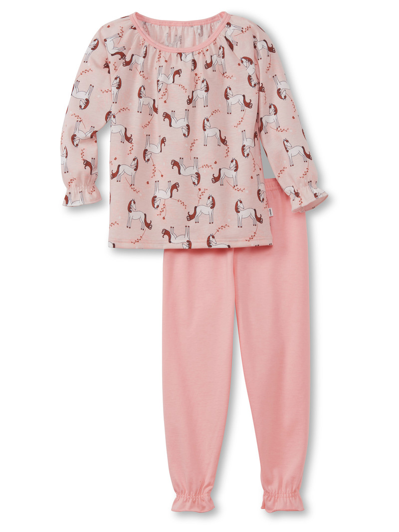 Calida Toddlers Horse Pyjama With Cuff Pyjama Barn Ljus | LXQM53014