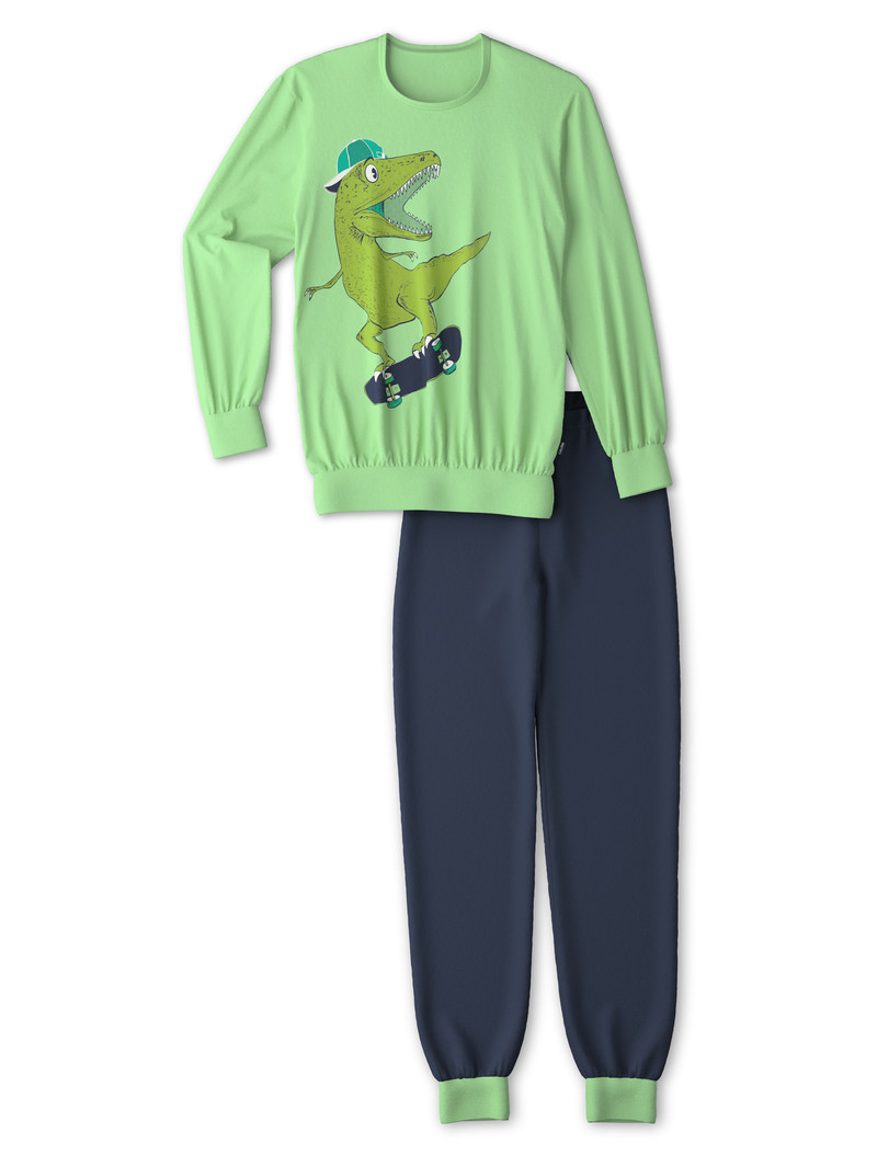 Calida Kids Dino Pyjama With Cuff Pyjama Barn Gröna | NJCV76245