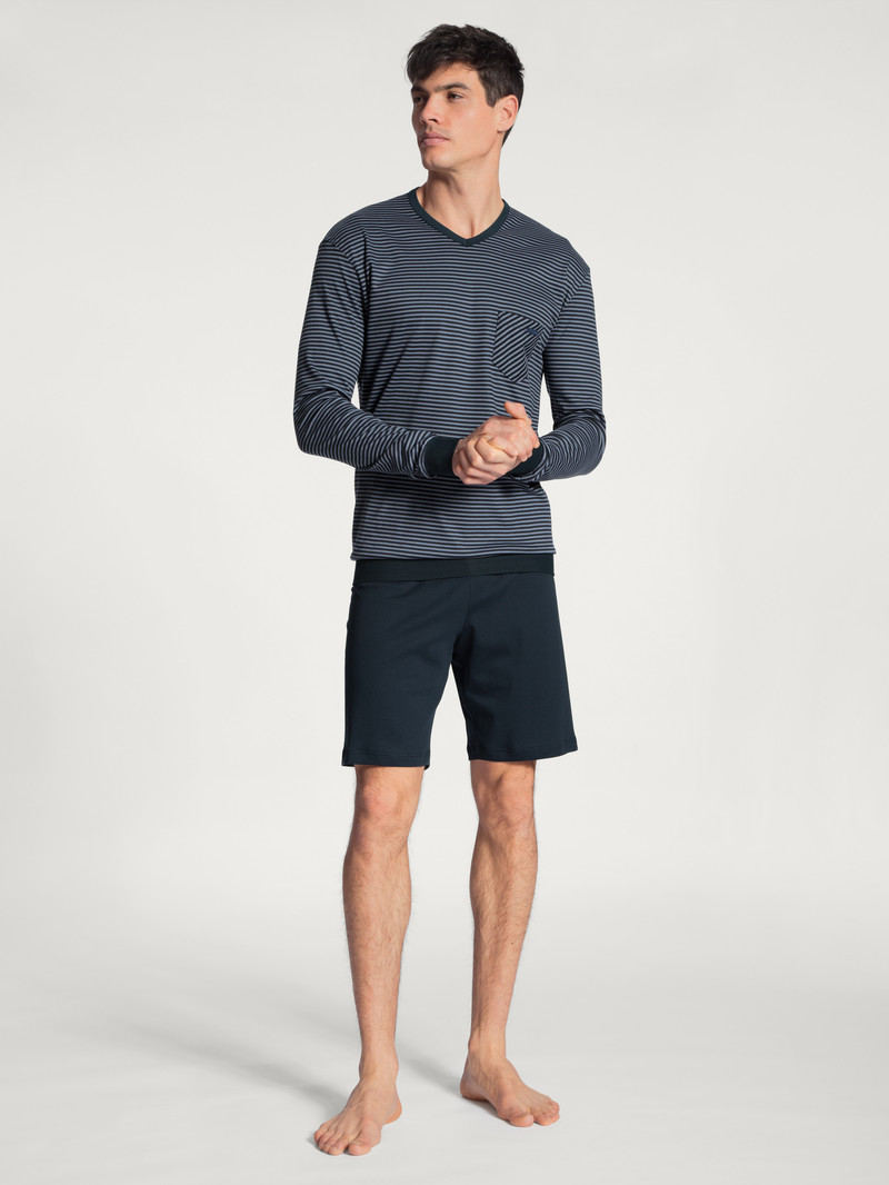Calida Relax Streamline Short Pyjama Sovkläder Herr Mörk | DTWS51840