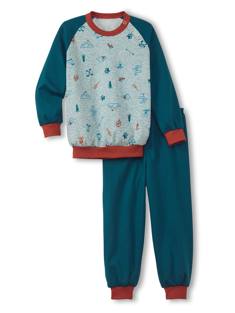 Calida Toddlers Scout Pyjama With Cuff Pyjama Barn Mörk | IOVL71348